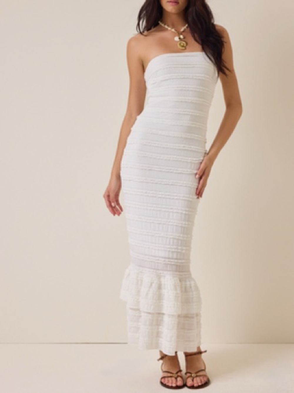 NEW Altar’d State Rayne Ruffled Midi Dress